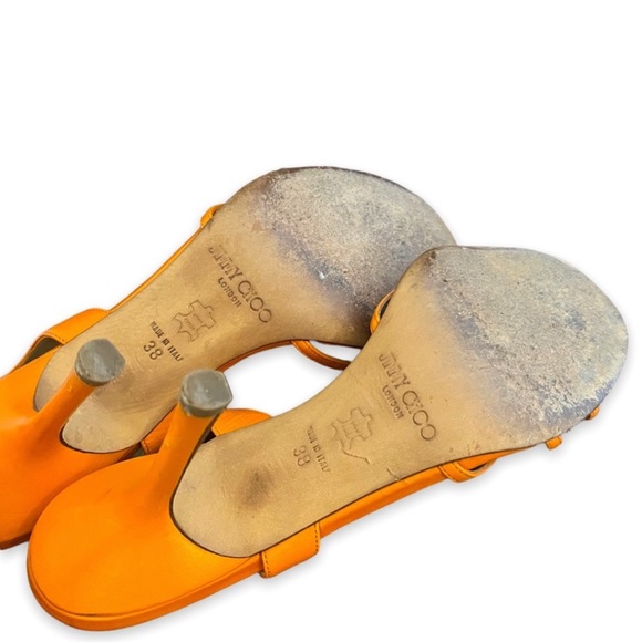‼️ SOLD ‼️ Jimmy Choo Orange Heels - Picture 3 of 4